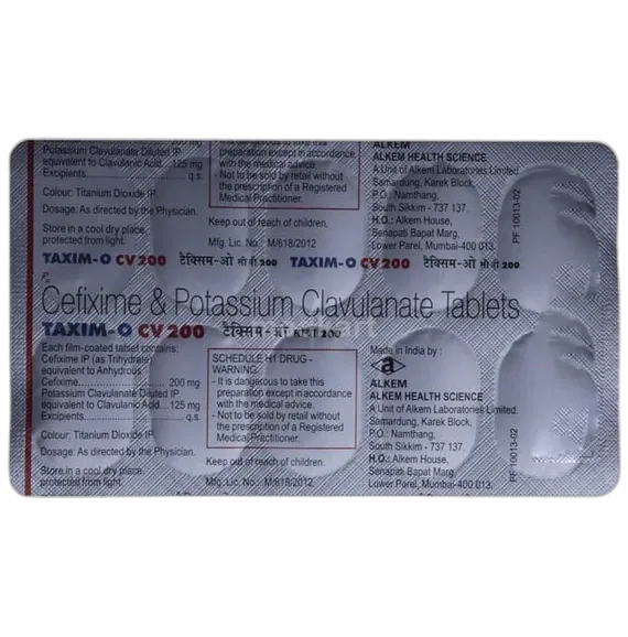 taxim-o cv 200 tablet 10's